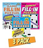  Lot of 3 Penny Press/Dell Fill-Ins Puzzle Books Famous Express Pocket Prime