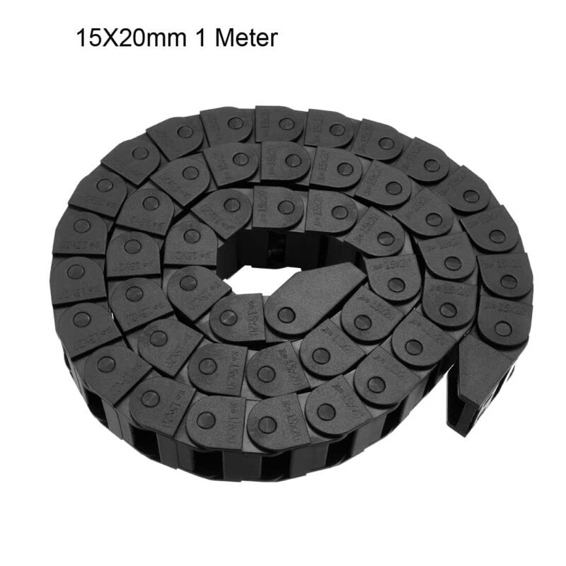 Tool parts Drag Chain Cable for Carrier Closed Type With End Connectors 15X20mm 1 Meter Plastic