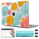 CISSOOK Abstract Floral Case Compatible with MacBook Pro 13 Inch 2022 2021 2020 Release M2 A2338 M1