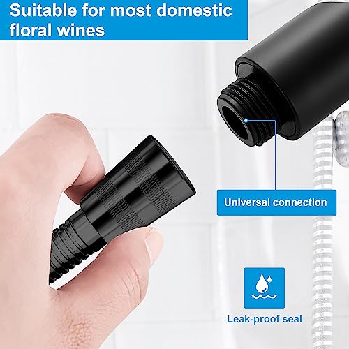 Shower Head and Hose, 5 Mode Water Saving Shower Heads Set, Powerful Handheld Showerhead with Water Stop Botton (Black) - Image 4