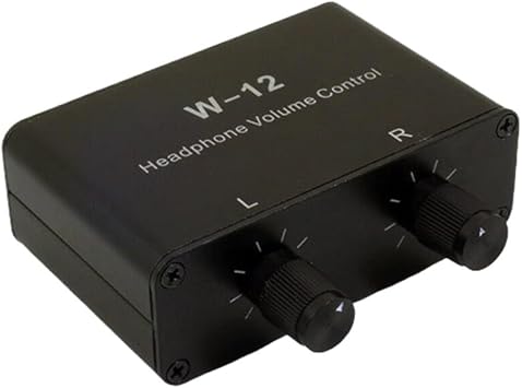 Compact 6.35mm 3.5mm Volume Controller Volume Adjuster for Bass Guitar Keyboard Interference Isolation Inline Stereo Attenuator