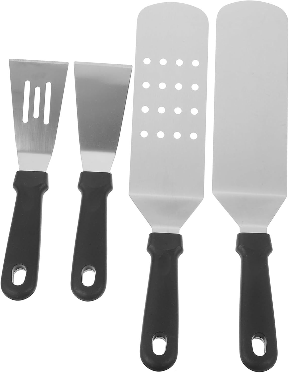 4pcs Stainless Steel Grill Spatula Set, Multi Function BBQ Utensils