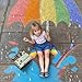 160 PCS Sidewalk Chalk for Kids - 14 Colors, 10 Glitter, 10 Neon Non-Toxic Washable Jumbo Chalks - Bulk Set of Outdoor Paint for Kids and Toddlers - Chalkboard Toys - Big Bucket Chalk for Party