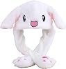 Floatdream Moving Ears Rabbit Hat, Cute Rabbit Hat, Plush Rabbit Ears Headband, Interesting Rabbit Kawaii Hat, Fancy Dress for Costume Play, Birthday Gift White, white, 60