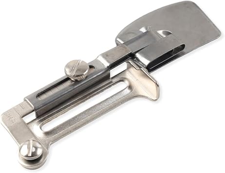 # S570R 12MM20MM 1/2"3/4" Sewing Binder Sewing Machine Presser Feet Adjustable End Size Double Fold Hemming Folder for Many Double Needle Lockstitch Industrial Sewing Machines