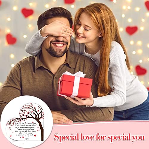 Valentine's Day Gifts for Her Romantic Anniversary Present When I Tell You I Love You Gift Acrylic Heart Shaped Keepsake with Card and Envelope for Wife Husband Girlfriend Boyfriend