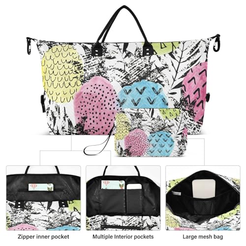 Bolaz Duffle Bag for Travel-Art Colorful Pineapple， Easy Update Large Magnectic Sticker Refrigerator Magnets Decor Wash Machine Magnet Decals23"x26"2