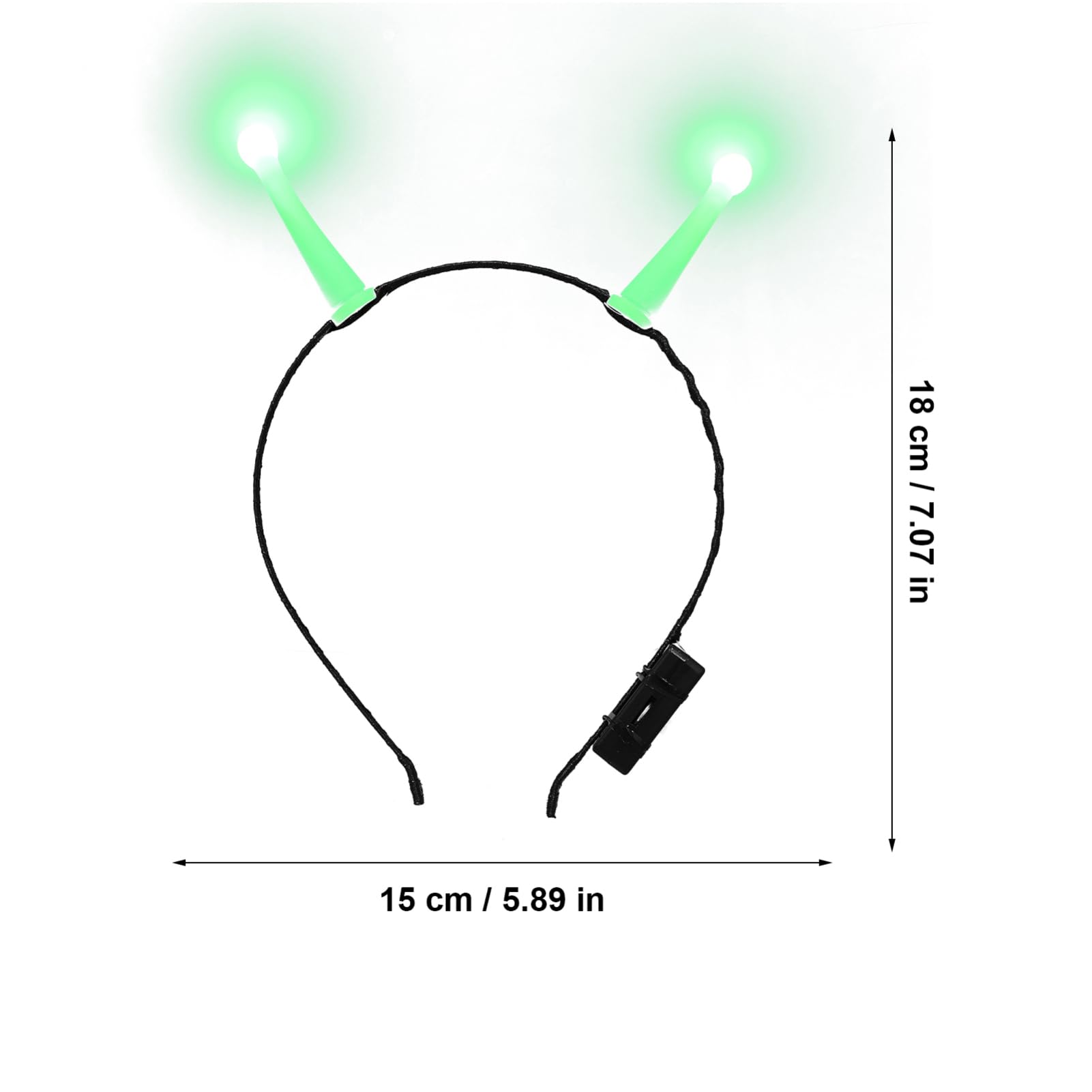 Didiseaon Alien Headband Green: Glowing Alien Antenna Headband Funny Halloween Hairband Accessory Plastic Headpiece Costume Accessories Headwear for Women Men Party Cosplay - Image 4