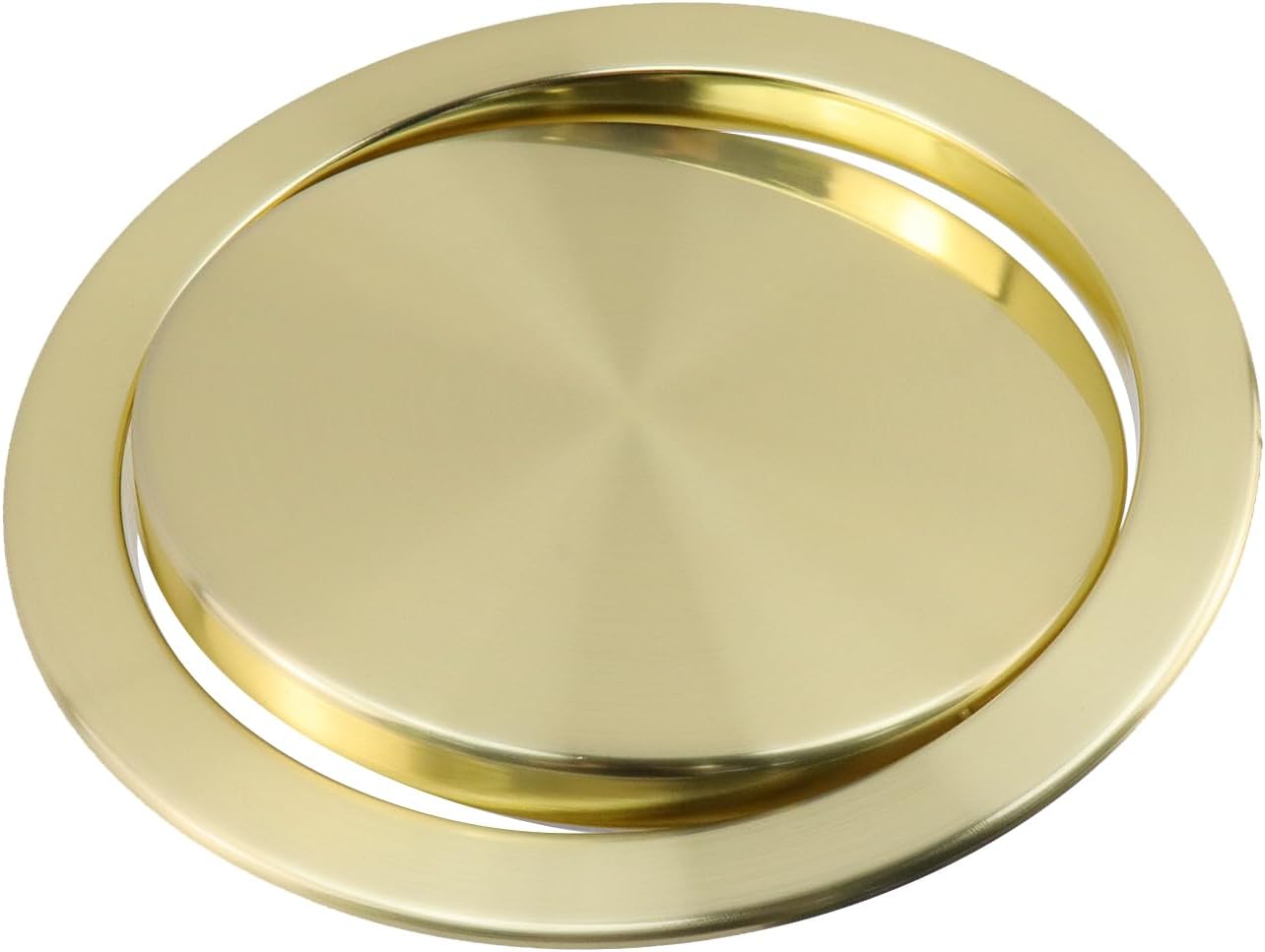 Antrader Square Trash and Waste Chute Lid Built-in Countertop,Recessed Countertop Flap Lid Trash Bin for Restaurant Home Hotel Kitchen (1Pcs)