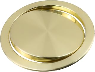 Antrader Trash and Waste Chute Lid Recessed Counter Top Covers,Gold,1Pcs
