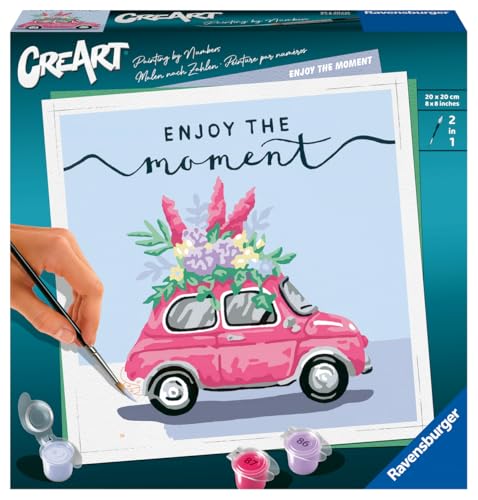 Peinture par numéros Ravensburger CreArt 20x20 cm carré Enjoy The Moment dès 12 ans