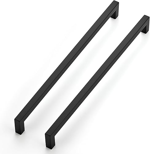 Miniatura 10 de JOY DECOR - Paquete de 2 manijas de gabinete negras, tiradores de cajón de 2 pulgadas, con un solo agujero, para cajones de alacena Negro