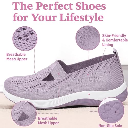for Inspire Uplift Shoes for Women, Orthopedic Walking Shoes, Woven Hollow Orthopedic Soft Arch Support Knitted Sneakers3
