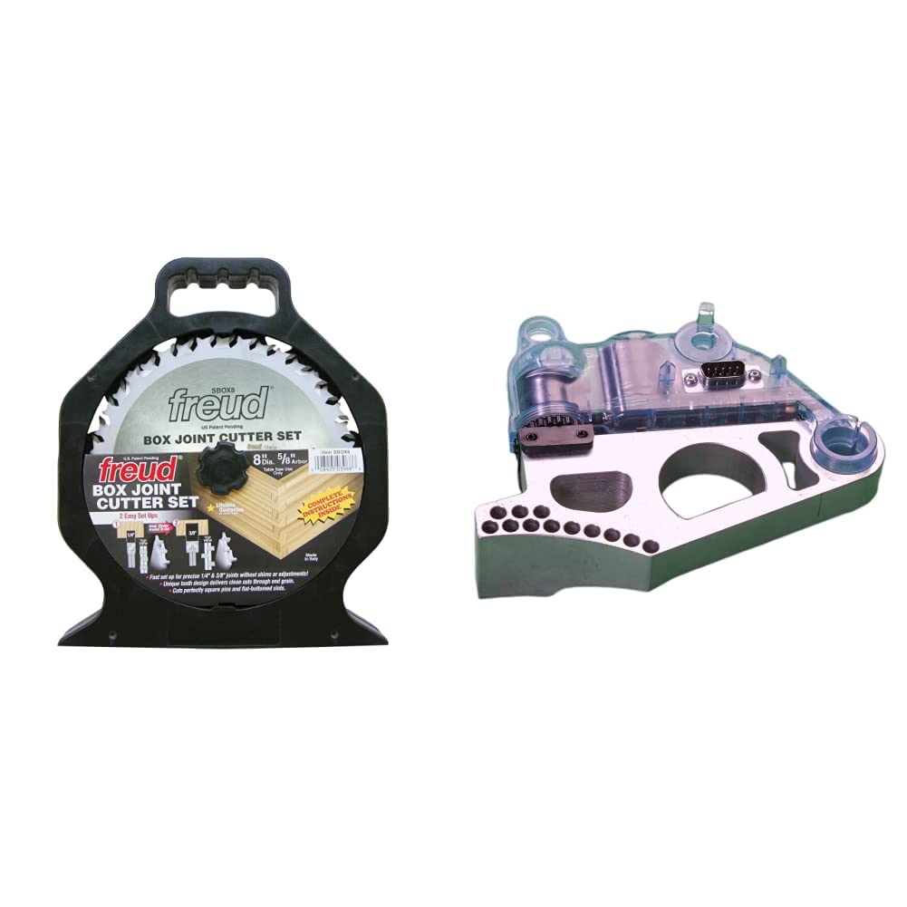 Freud SBOX8: 8" Box Joint Cutter Set & Table Saw Brake Cartridge for 8" Dado Sets - TSDC-8R3 (Equivalent to TSDC-8R2)