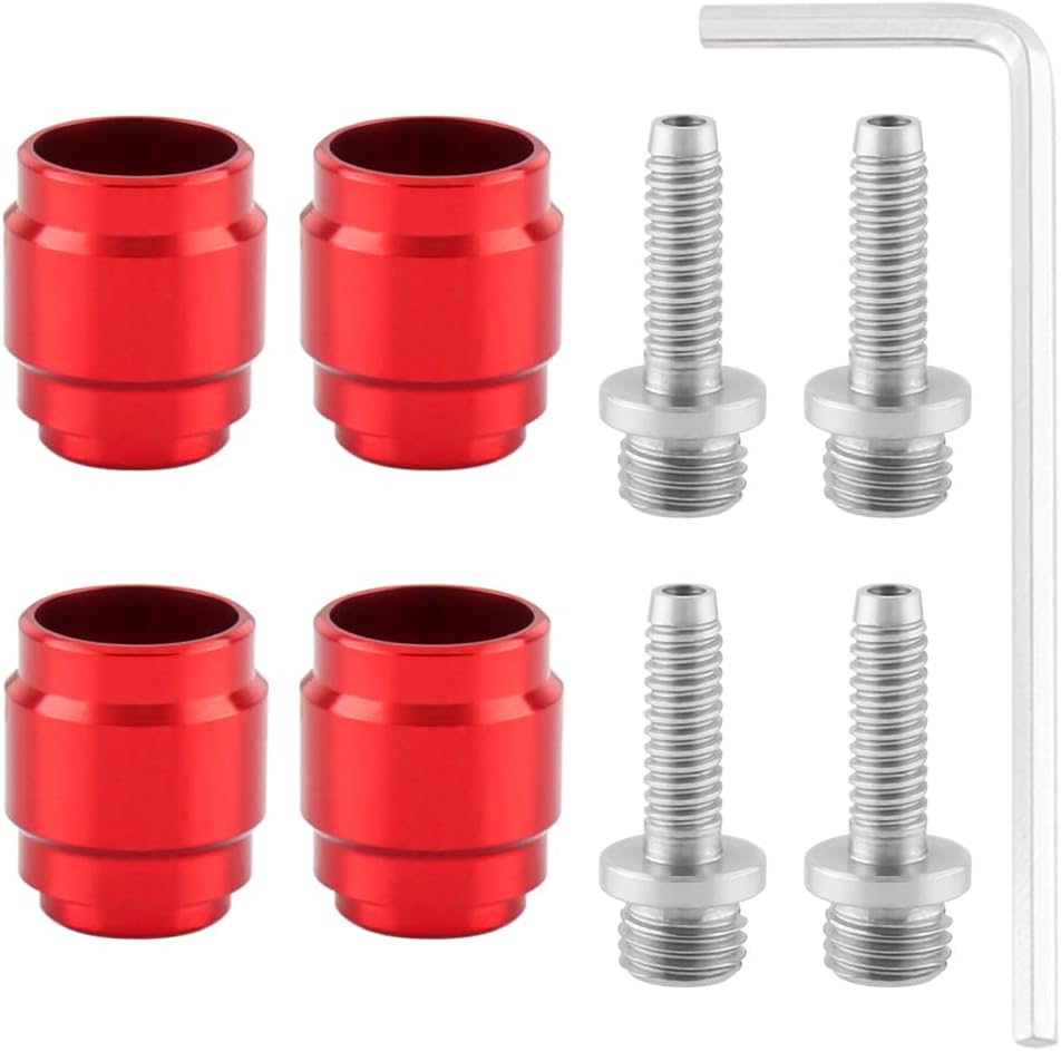 4 sets Bicycle Brake Olive Connecting Insert Kit for Avid SRAM Bike Hydraulic Disc StealthamaJig Brake Hose STEALTH-A-MAJIG Quick Install, Red