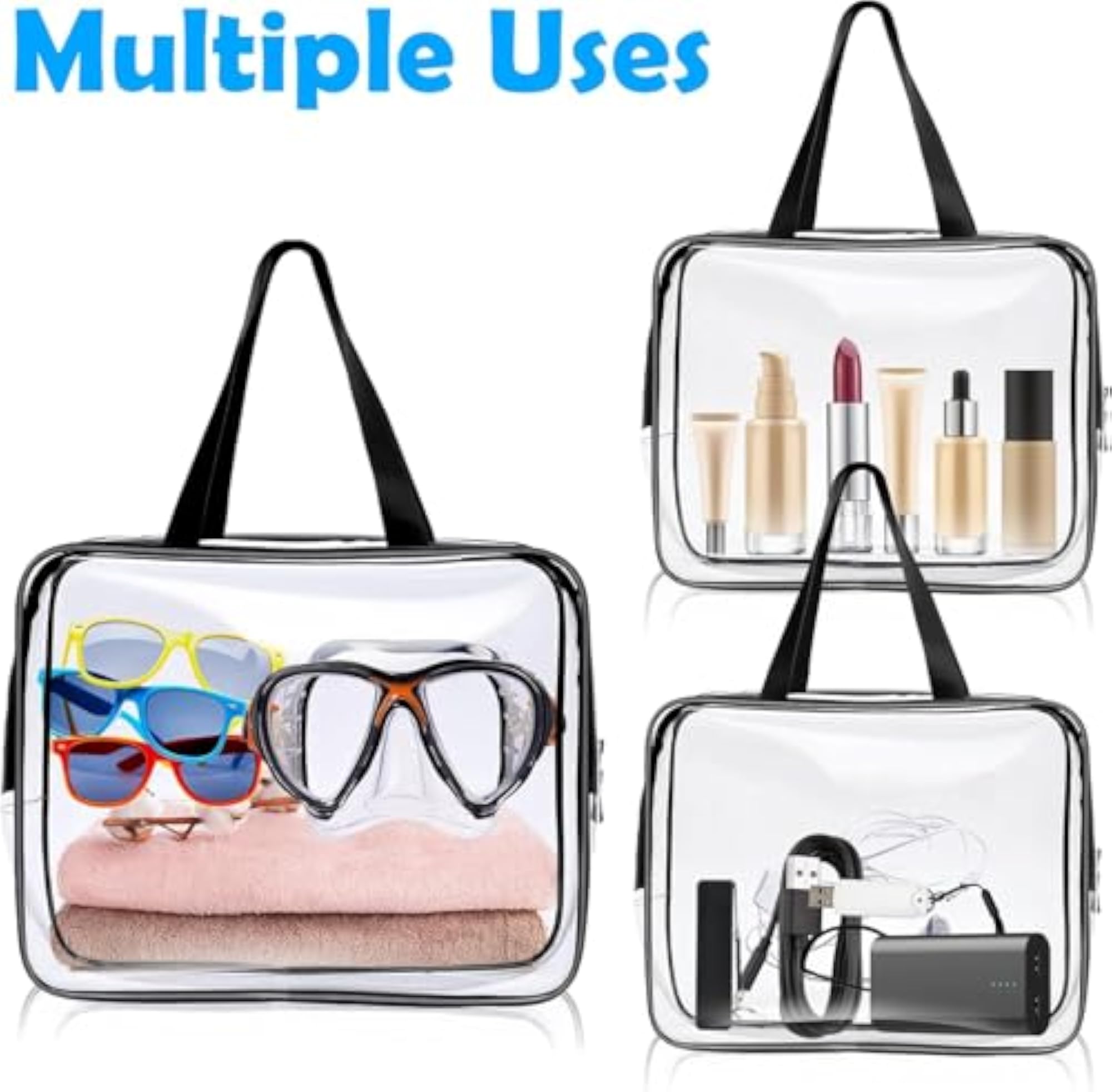 Clear Toiletry Bags, Large Waterproof Makeup Bags