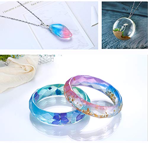10x30ml UV Epoxidharz Kristallklar Transparent + Kompakt Tragbare UV Lampe, UV Härtbar Klar Harz Kleber DIY Schmuck… – Bild 7