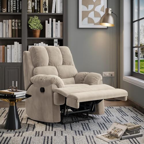 Image of Wakefit Recliner | 3 Year Warranty | Recliner Sofa 1 Seater, XpertGRID Technology, Designed for Supreme Comfort & Relaxation, Easy DIY Assembly, 145 kg Weight Capacity, Virelia (Tuscan Tan)