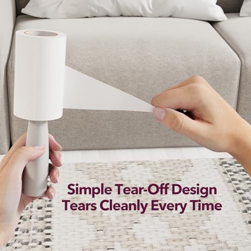 Image of Lint Rollers for Pet Hair Extra Sticky, 550 Sheets Mega Value Set Lint Roller with 2 Upgraded Handles, 5 Rollers Portable Pet Lint Remover for Clothes, Furniture, Carpet, Dog & Cat Hair Removal