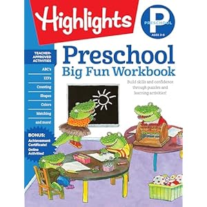 Preschool Big Fun Workbook: 256-Page Preschool Activity Book Full of Preschool Math, Language Arts, Writing Practice, Shapes Practice, Puzzles and More (Highlights™ Big Fun Activity Workbooks) Paperback – April 4, 2017