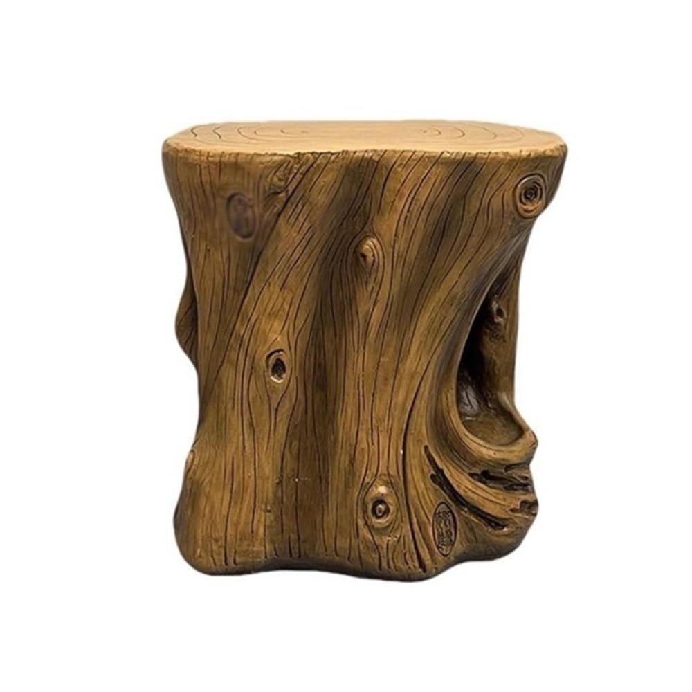 birene Vase Stand New Chinese Imitation Wood Flower Pot Base, Household Decorative Resinous Plant Stand