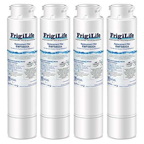 Image of RWF5800A Refrigerator Water Filter Replacement for Frigidaire EPTWFU01 EWF02 Pure Source Ultra II, PureSource Ultra 2, SCWFTCTO, GP006, EPTWFUO1, MR022, JO22, BO022, TH-01, DE022, 1007 4PACK