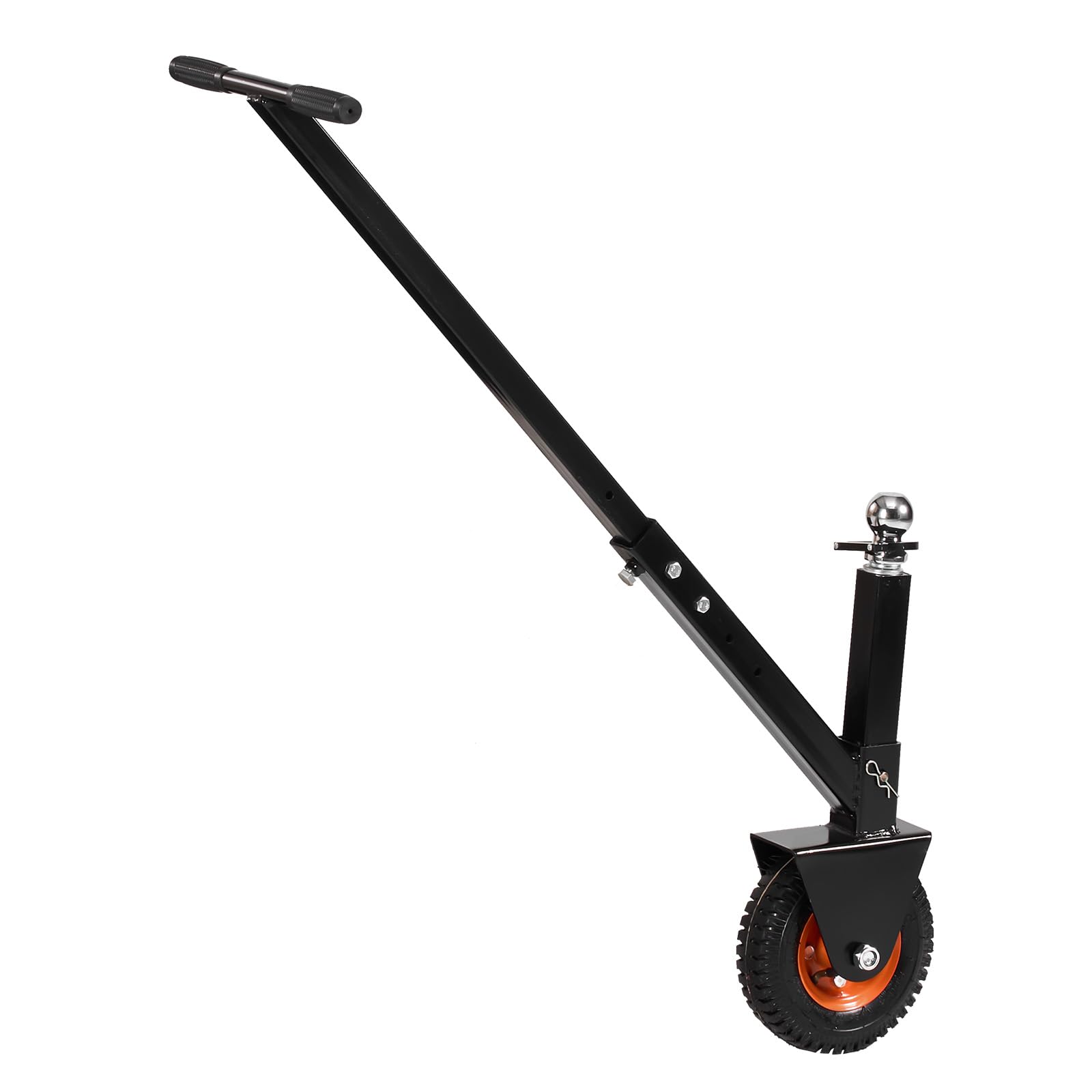 VEVOR Plataforma Rodante para Remolque, Capacidad de Peso de 136 kg, Carrito de Ajustable en Altura de 420 y 560 mm, con Bolas de 47,6 mm y 50,8 mm, Neumático de Goma para Mover un Remolque RV