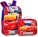 Group Ruz Cars Jackson & Lightning McQueen 16" Backpack W/ Detachable Lunch Box