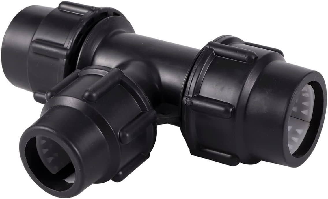 Utility Connector Adapter Hose Connector Adapter Plastic Pe Water Pipe Quick Tee Adapter 20/25/32/40/50Mm 3 Way Reducer Connector Farm Greenhouse Watediverter/32 * 25 * 32