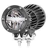 Auto Power Plus LED Pods Light, 2PCS 120W Round Off Road LED Lights High Low Beam Driving Lights LED