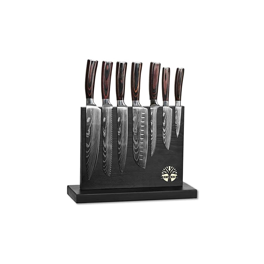 7-Piece-Kitchen-Knife-Set-with-Magnetic-Block-High-Carbon-Stainless-Steel-Hand-Forged-Dishwasher-Safe-Professional-Knives-Set-with-Block-Versatile-Knife-Sets-for-Kitchen 7-Piece Kitchen Knife Set with Magnetic Block - High Carbon Stainless Steel, Hand-Forged, Dishwasher Safe - Professional Knives Set with Block, Versatile Knife Sets for Kitchen