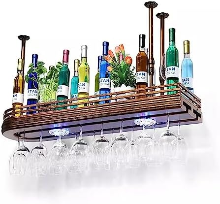 Amazon.com: Adjustable Ceiling Wine Glass Rack - 30-60cm Height, Wall ...