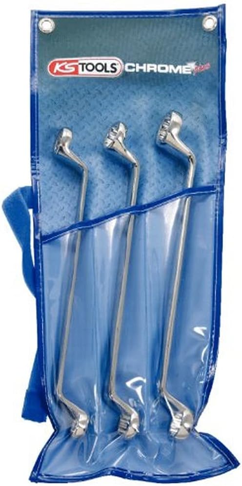 KS TOOLS CHROMEplus Double Ring Spanner Set, 3 pcs