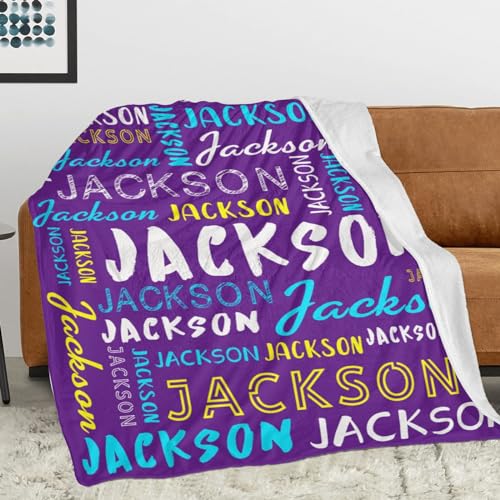 Personalized Name Blanket Customized Baby Blankets for Girls Boys Adults Monogrammed Blankets and Throws Christmas Birthday Mothers Fathers Valentines Day Gift