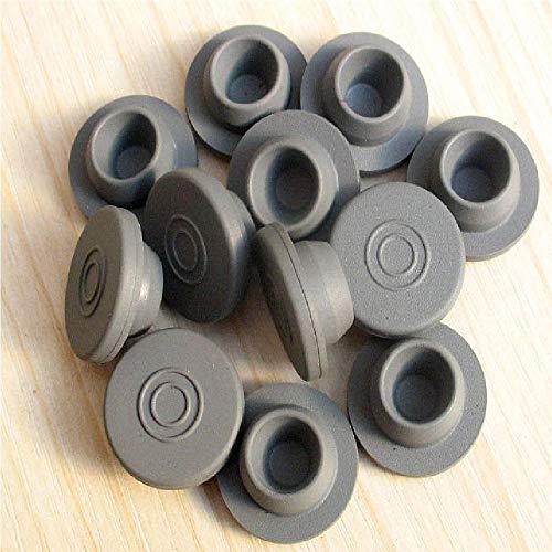 Sucohans 100 Peices Mushrooms Self Healing Injection Ports, 20Mm Rubber Bottle Stoppers, For 13 Mm (0.51In) Diameter Opening Mason Jar Lids #TOP1