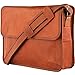 Urban Leather Laptop Shoulder Messenger Bags for Men & Women New Job Gifts for Teen Boys Office Work Executives Briefcase Cross body Fit - Flap Over Vintage Brown Satchel Bag Size 15.5 inch