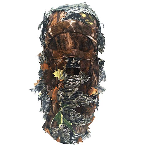 bobotron Camuflaje Máscara Facial 3D Hoja Estéreo Turquía Máscara de Caza Sombrero Camo Mascarilla Máscara de Cara de Pasamonta？as de Pasamonta？as CS Cover