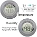 JEDEW 2-Pack Mini Hygrometer Thermometer Digital LCD Monitor Indoor/Outdoor Humidity Meter Gauge Temperature for Humidifiers Dehumidifiers Greenhouse Reptile Humidor Fahrenheit(℉)/ Celsius(℃)