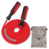 IKIJ SPORT Professionelles Springseil, verstellbar, Fitness-Springseil mit Griff, verschleißfest, schwer, mit Tragetasche aus Metall, für Erwachsene