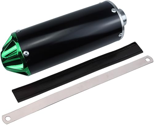 Silenciador de escape de motocicleta verde aluminio de 1.102in con abrazadera para motocicleta de 50 cc, 70 cc, 90 cc, 110 cc, 125 cc, Chinese Pit