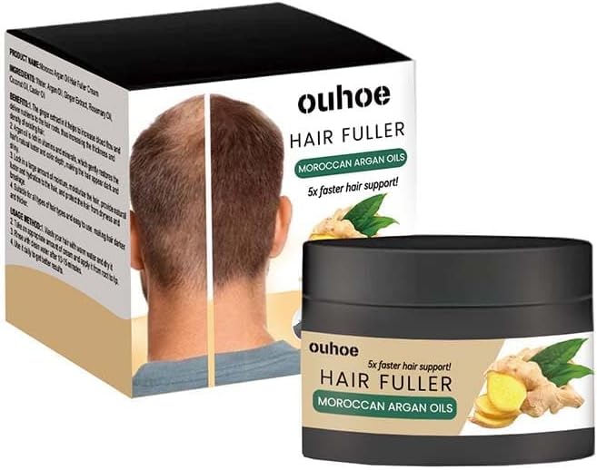 NALACALHair Fuller Moroccan, Pure Argan Oil for Hair, Organic Oil Hair Care Essential Oil, Ginger Hair Care for Man, Rosemary Oil, Promotes Hair thickness for Men & Women, for All Hair Types