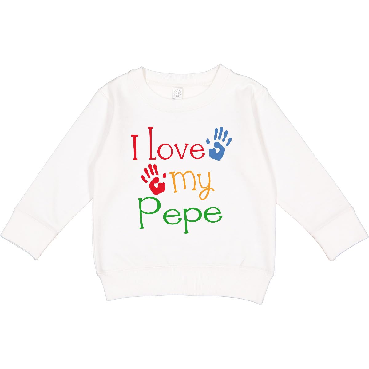 inktastic Pepe Grandkids Handprints Toddler Sweatshirt 7 White 10cf7