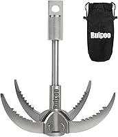 Ruipoo Folding Grappling Hook Claw - 1102lbs Stainless Steel for Hiking, Tree Climbing, Camping & Rescue