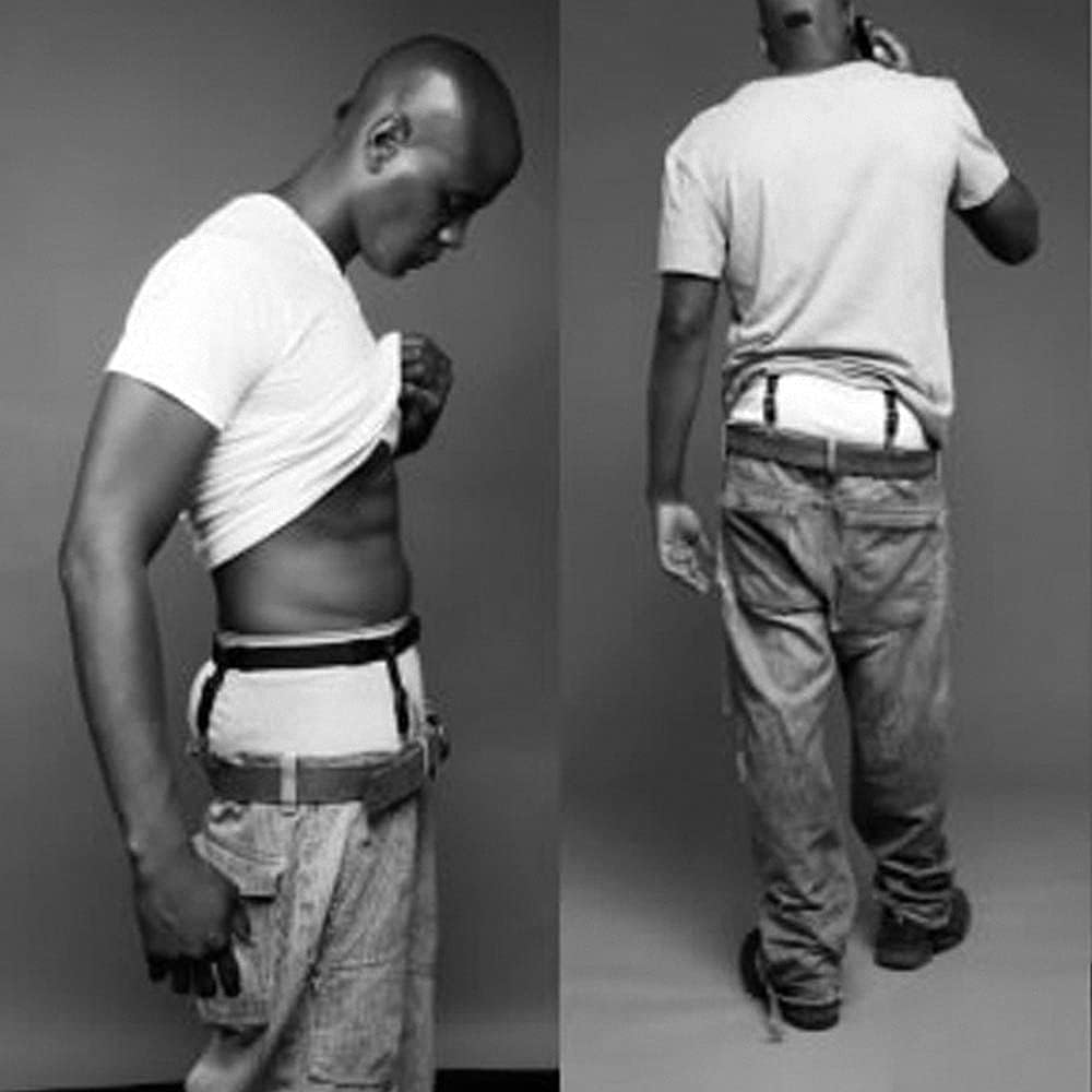 Goobester Mens Womens Elastic Nylon Waist Belt Garter Suspender Clip Stockings Holder