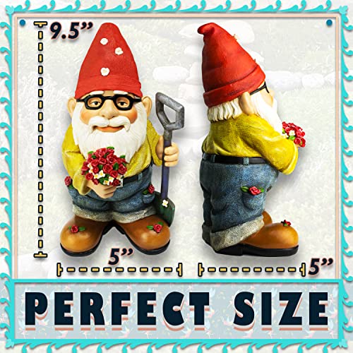 The Beautiful Gift Of Flowers Gnome Decor - 9.5 Inches Tall - Hand Painted And Adorably Gnome Gifts Designed By Twig & Flower #TOP4