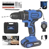 Variable Geschwindigkeit: Die maximale Geschwindigkeit des Akkubohrschrauber beträgt 1400 U / min. Gut zum Bohren von Löchern. Und die niedrige Einstellung erreicht 350 U / min, besser ist es, den Bohrer als Schraubendreher zu verwenden, um die Schraube zu schützen (0-350 U / min / 1400 U / min).