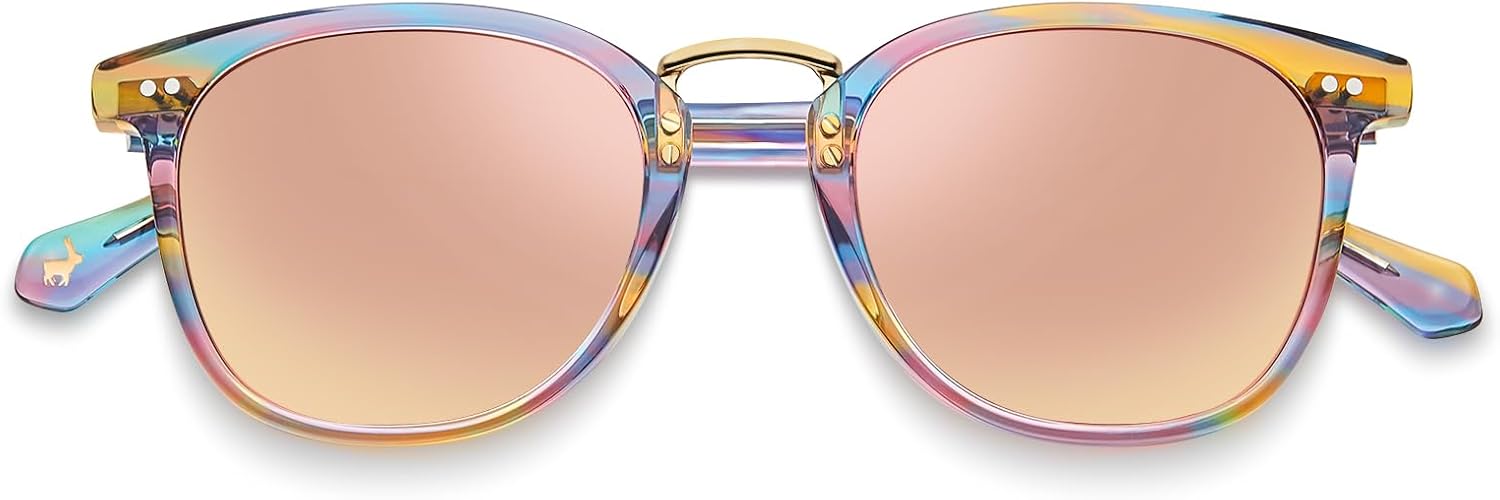 CARFIA Acetate Polarized Sunglasses for Women UV Protection, Retro Eyewears Metal Bridge Brow Ladies Sunnies Trendy Shades - Image 9