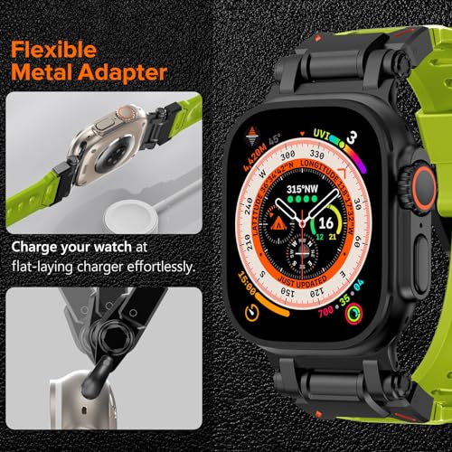 Image of KADES Rugged TPU Sport Band for Apple Watch Ultra 3 /2 /1 49mm, Metal Connectors for Apple Watch Series 11 /10 /SE3 46mm Series 9 /8 /SE2 /7 /6 /SE /5 /4 /3 /2 /1 45mm /44mm /42mm