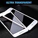 MANTO Screen Protector for iPhone 8 Plus, iPhone 7 Plus, iPhone 6S Plus, iPhone 6 Plus 5.5 Inch Full Coverage Tempered Glass Film Edge to Edge Protection 2-Pack, White