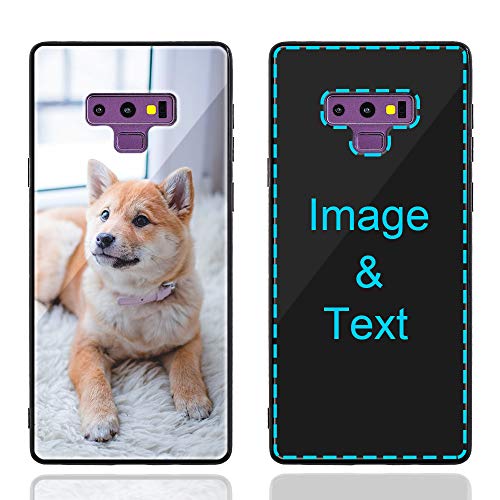 MXCUSTOM Custom Phone Case for Samsung Galaxy Note 9, Customized Personalized Anti-Scratch Tempered Glass Shockproof Soft TPU Cases with Photo Image Text Picture Design Cover (GHS-BK-P1)